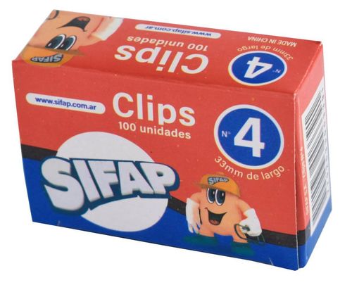 Clips N 4 Sifap Caja 100 Un
