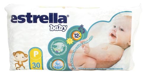 Pañales Bebés Estrella Peq Hiperpack 30