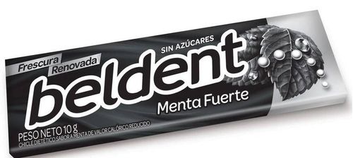 Chicles Beldent Menta Fuerte 10G