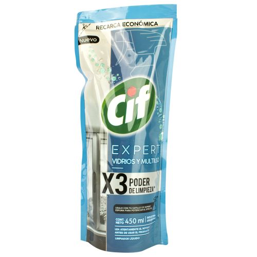 Limpiador Líquido Cif DP Vidrios Expert 450ML