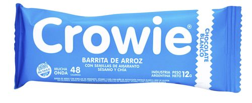 Barra de Arroz Crowie Arroz Chocolate Blanco 12g