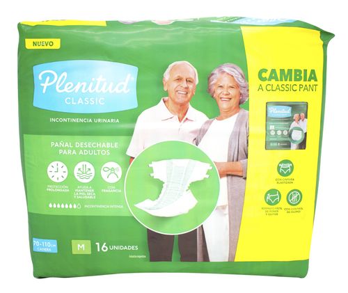 Pañales Adultos Plenitud Med Classic 16