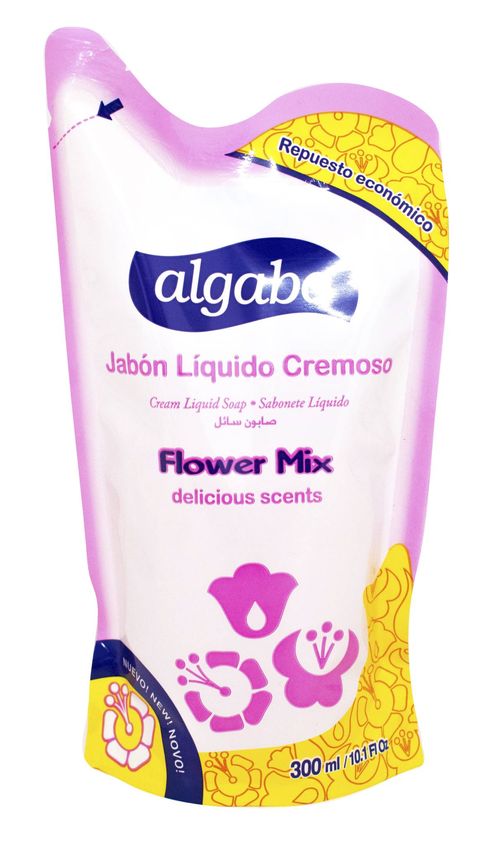 Jabón Líquido Algabo DP Flower Mix 300ML