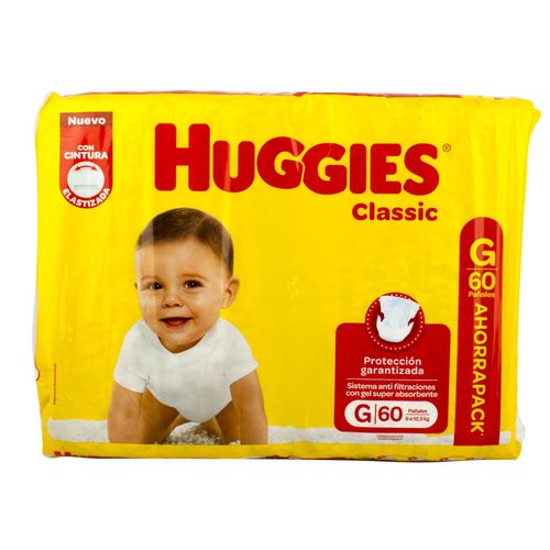 Pañales Bebés Huggies Gde Classic 60