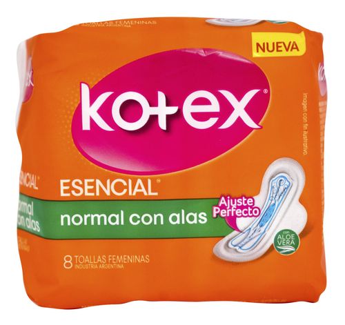 Toallas Femeninas Kotex Normal c/Alas 8