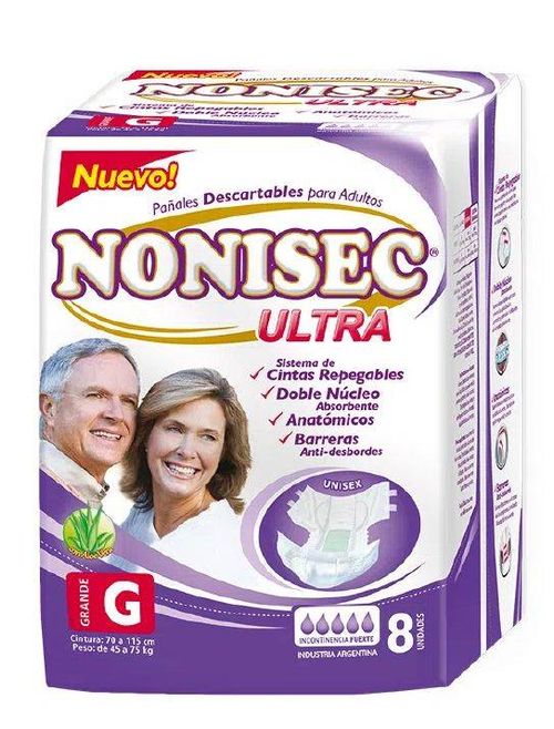 Pañales Adultos Nonisec Gde Anatómico 8