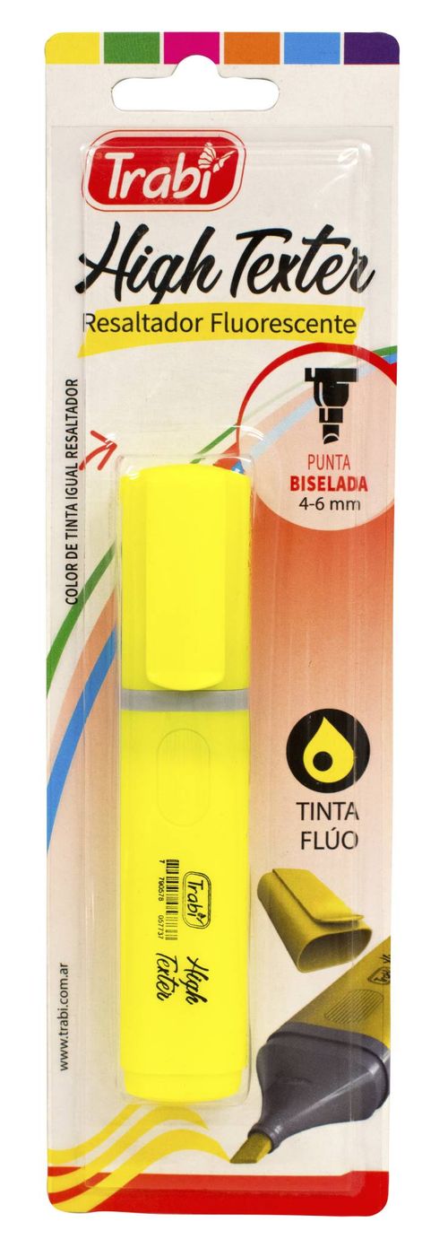 Resaltador Trabi Amarillo High Texter Blister