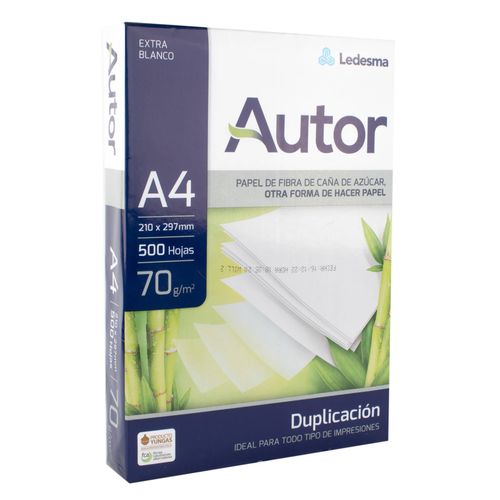 Resma A4 Autor 70 g 21x29,7 500 Hj