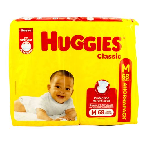 Pañales Bebés Huggies Med Clasicc 68
