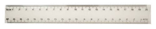 Regla 20 cm Cristal