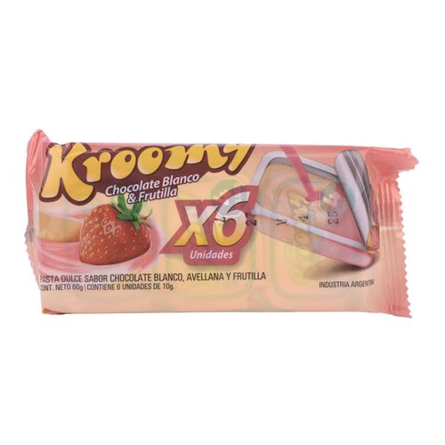 Crema Kroomy Chocolate Blanco y Frutilla 10G 6