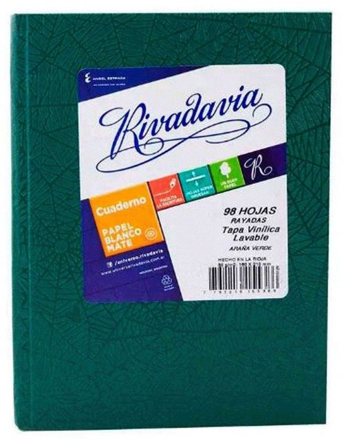 Cuaderno T.Dura Rvd 98 Hj Rayado Verde