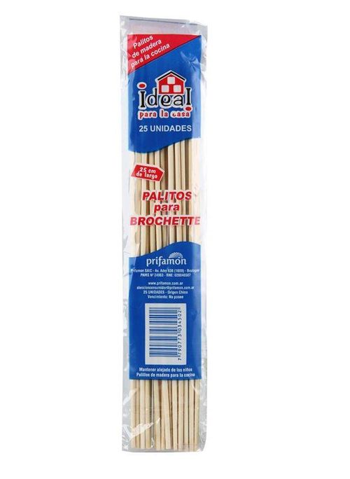 Palitos de Brochette en Bolsa 25