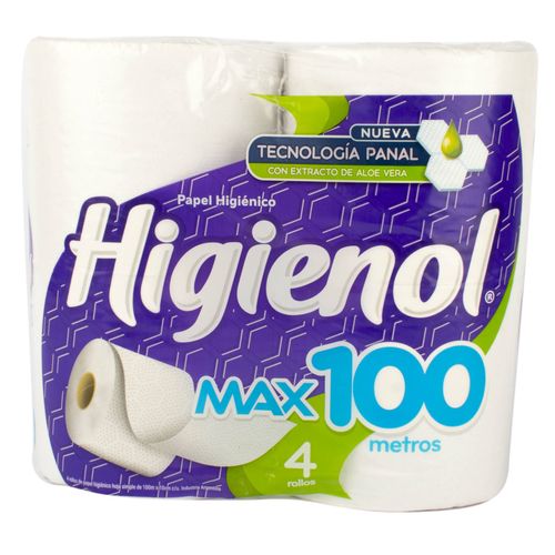 Papel Higiénico Higienol Max Aloe 100mt 4