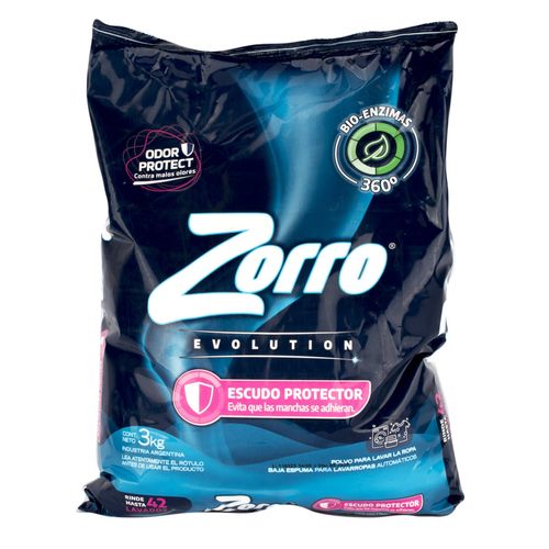 Jabón Polvo Zorro Evolución Escudo Protect 3KG