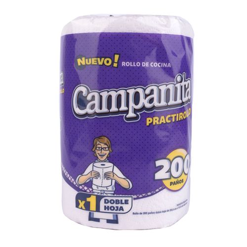 Rollo de Cocina Campanita Practirrollo 200 Paños
