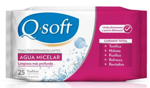 Toallitas Demaquillantes Q-soft Agua Micelar 25