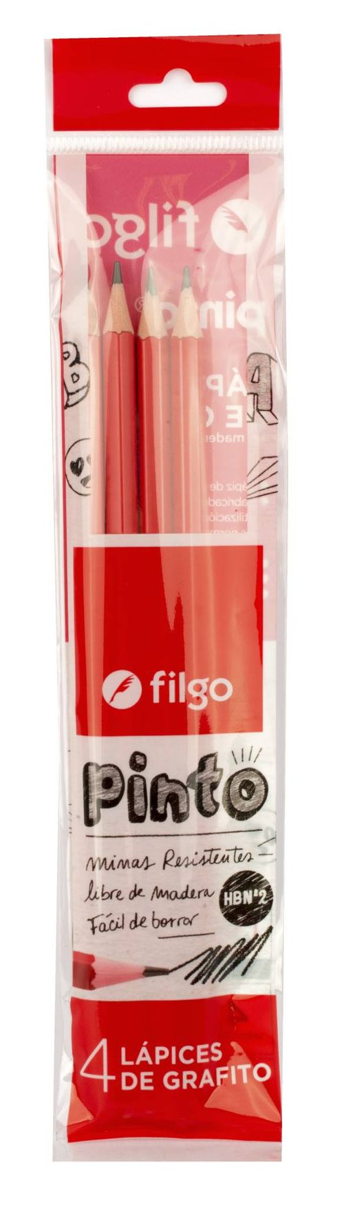 Lápices Grafitis Filgo Pinto HB Flow 4