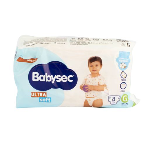 Pañales Bebés Babysec G Ultrasoft 8