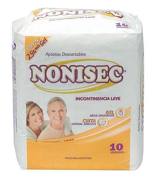 Apósitos Incontinencia Nonisec Leve c/Gel 10