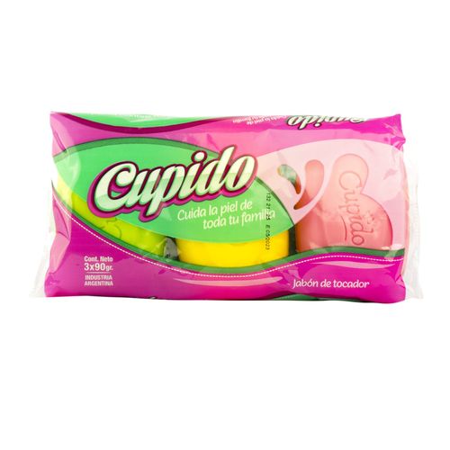 Jabones Cupido Tricolor 90g 3 Un