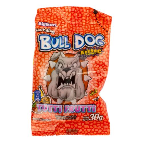 Pastillas Bull Dog Acidas Tutti Frutti 30G