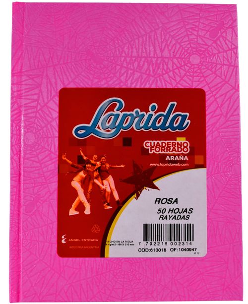 Cuaderno T.Dura Laprida 50 Hj Rayado Rosa