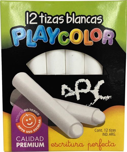 Tizas Playcolor Blanca 12