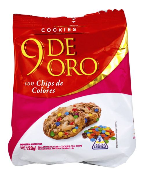 Galletas 9 de Oro Chip Colores 120G