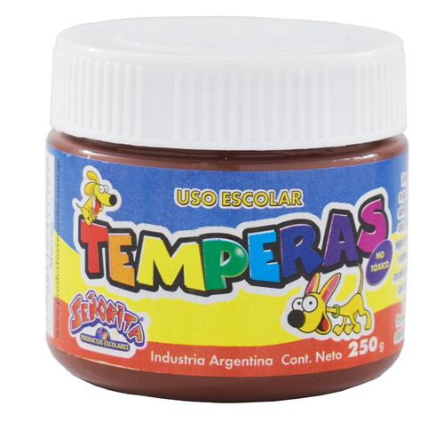 Témpera Señorita Pote Marrón 250ml