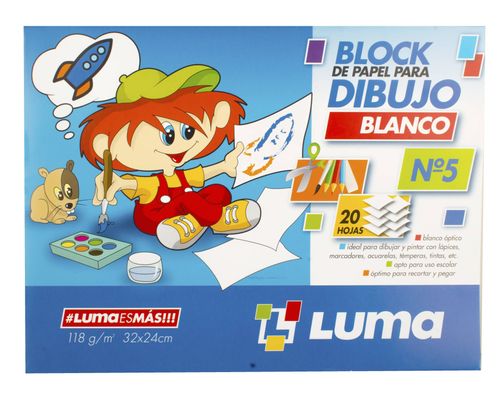 Block Dibujo Luma N 5 20 Hojas Blanco