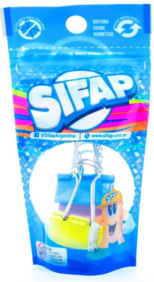 Clips Binders Sifap N 3 Color Doy Pack 4 Un