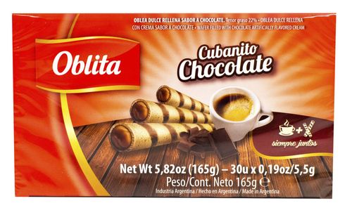 Cubanitos Oblita Chocolate 165G 30
