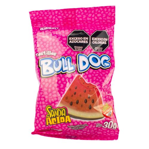 Pastillas Bull Dog Acidas Sandía 30G