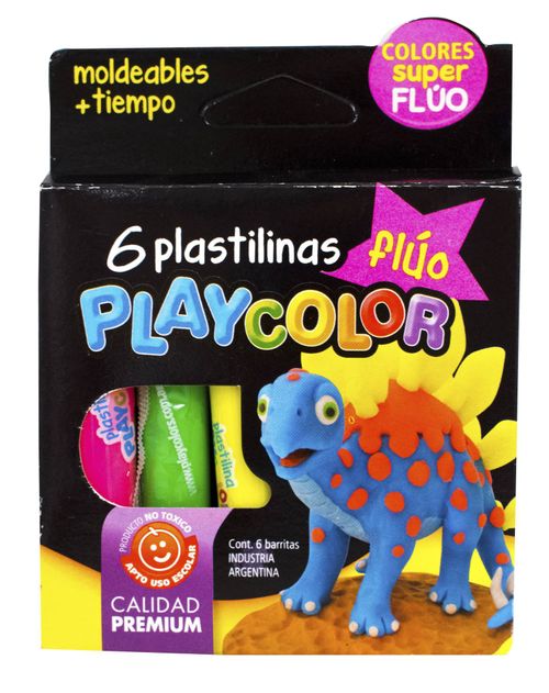 Plastilinas Playcolor Fluo 6 Un