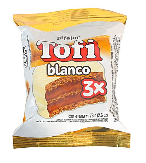 Alfajor Tofi Blanco Triple 73G