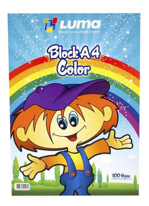 Block A4 Luma Multicolor 100 Hojas Liso