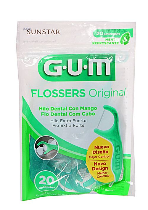 Hilos Dentales G.U.M Flossers con Mango 20