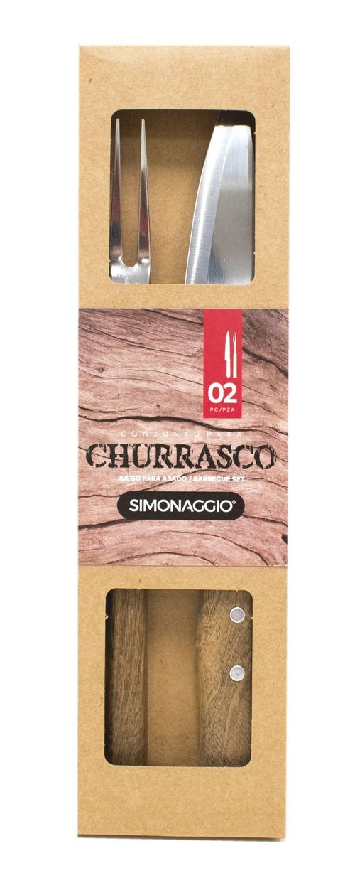 Set Asado Simonaggio Tenedor con Cuchilla 20CM