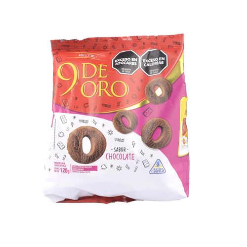 Galletas 9 de Oro Anillitos Choc 120G
