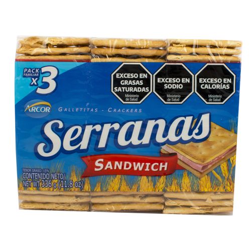 Galletas Serranas Sandwich 336g 3 Un