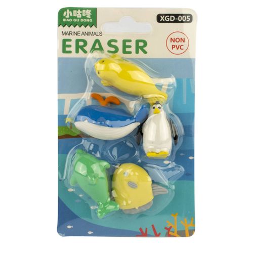 Gomas Borrar Set Animales Mar