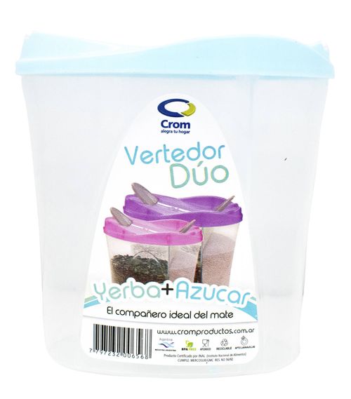 Vertedor Crom Plástico Dúo Chico 550ML