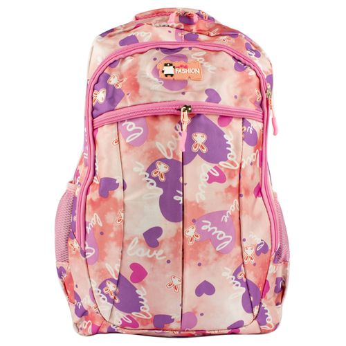Mochila Espalda 4 cierres estampada. 45cm