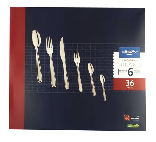 Juego de Cubiertos Brinox Milano 36