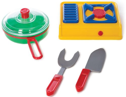 Cocina Lionel's con Olla y Cubiertos en Bolsa