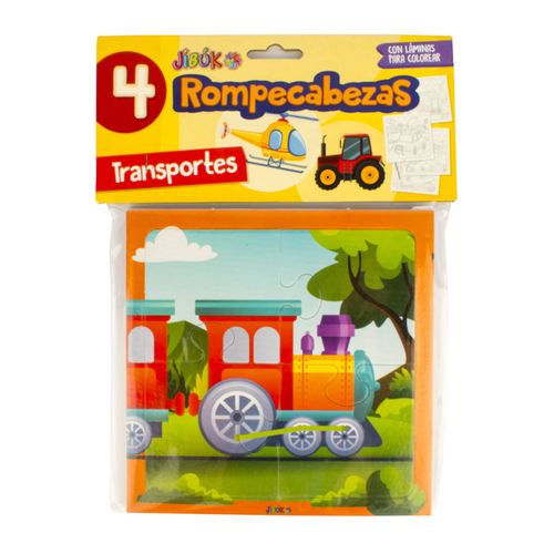 Rompecabezas Jibuk x4 Transportes 4