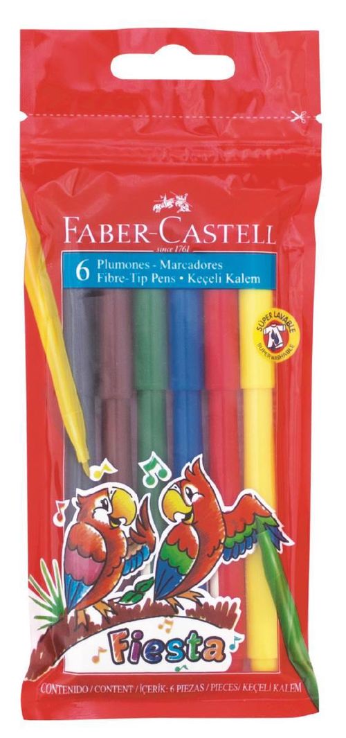 Marcadores Faber Fiesta Escolares 6