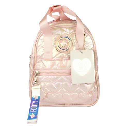 Mochila Moda Footy Puffer 22x27x11cm rosa-tornaso