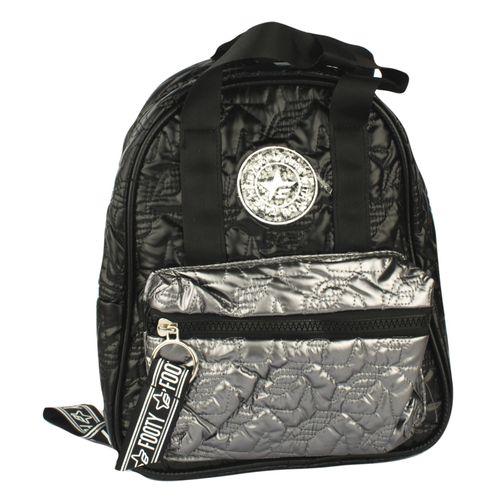 Mochila Moda Footy Puffer 22x27x11cm verde-negra